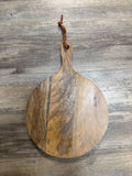 Small Circle Wood Cutting Board w/ Handle
