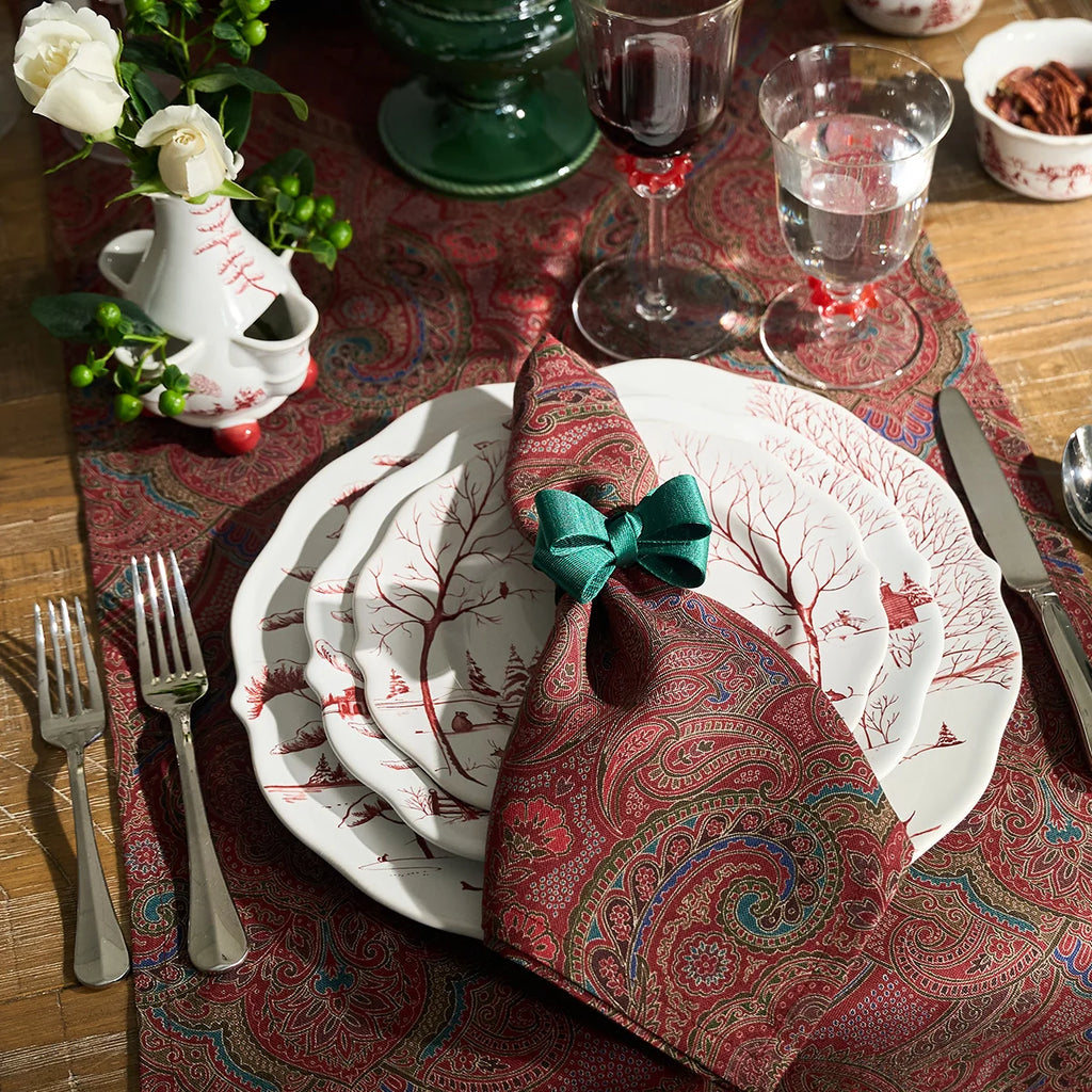 Winter Frolic Charger/Platter - Ruby