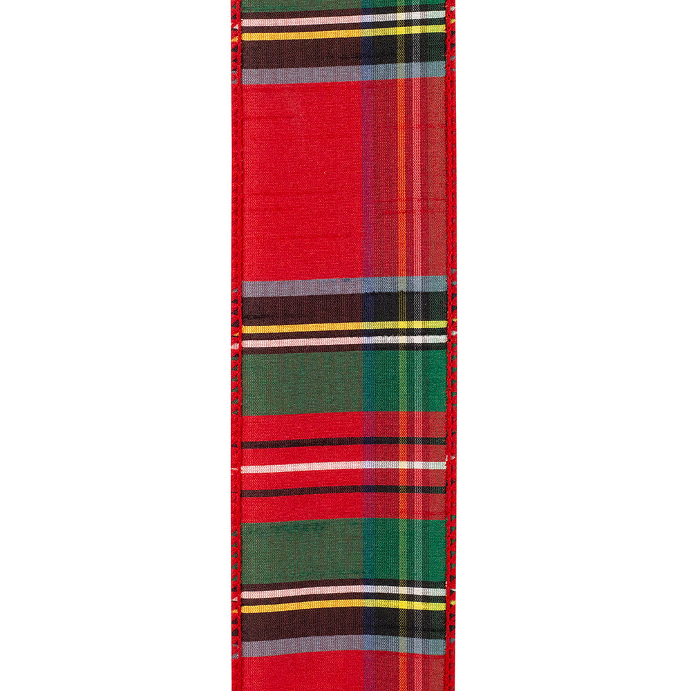 Alford Plaid Wired Edge Ribbon 2.5in