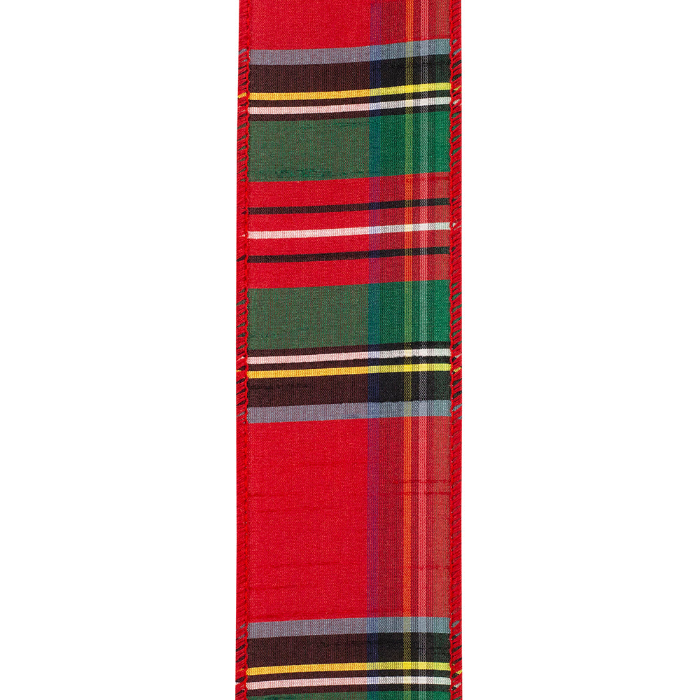 Alford Plaid Wired Edge Ribbon 2.5in