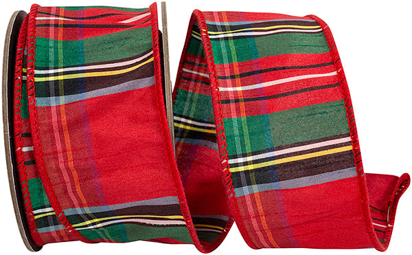 Alford Plaid Wired Edge Ribbon 2.5in