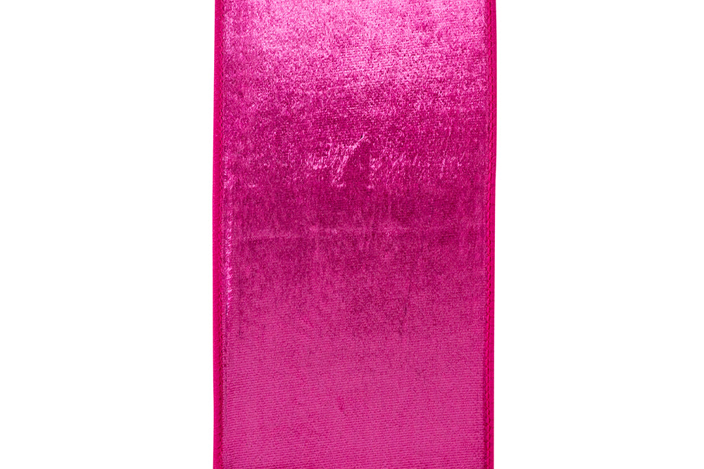 Fuchsia Velvet Wired Ribbon