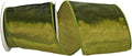 Olive Plush Velvet Wired Ribbon 4in