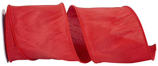 Red Wired Ribbon 4"