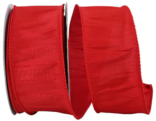 Red Wired Ribbon 2.5"