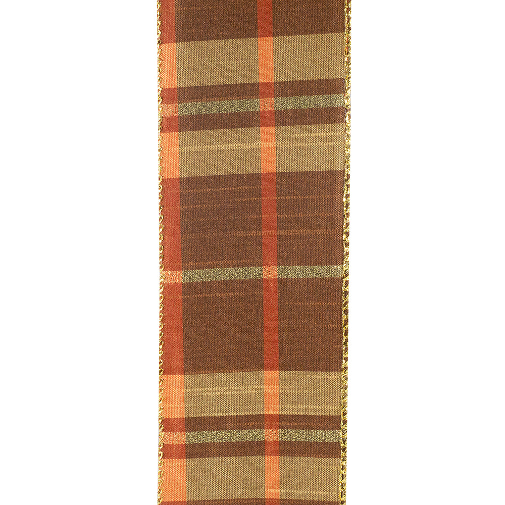 Plaid Mary Dupioni Ribbon 2.5in