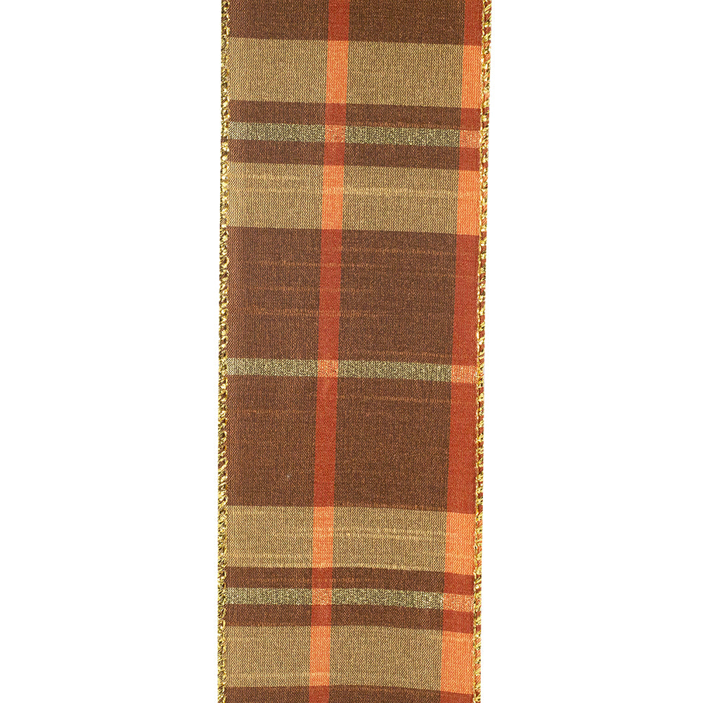 Plaid Mary Dupioni Ribbon 2.5in