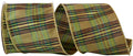 Moss Grandisimo Plaid Wired Ribbon 4in