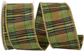 Moss Grandisimo Plaid Wired Ribbon 2.5in