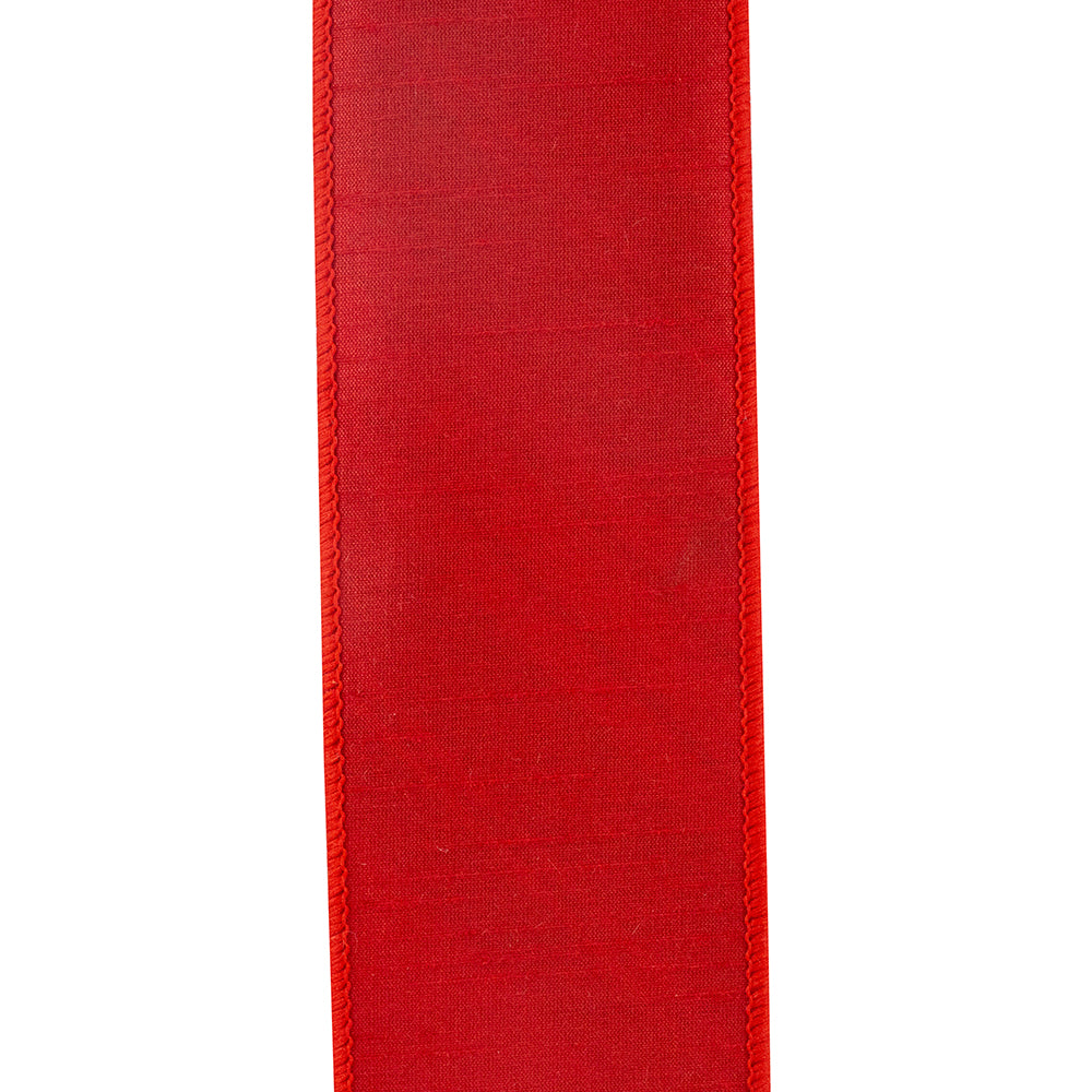 Plaid Luxe Red Wired Ribbon 2.5in