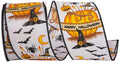 Witches Hat & Pumpkins Ribbon 2.5in