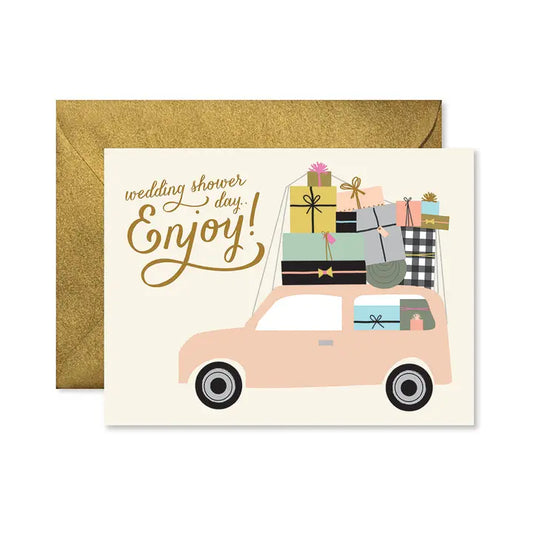 Bridal Shower Car Greeting Card