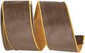 Velvet Touch Brown & Gold Ribbon 2.5in
