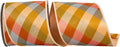 Plaid Diagonal Agusta Tonal Ribbon 4in