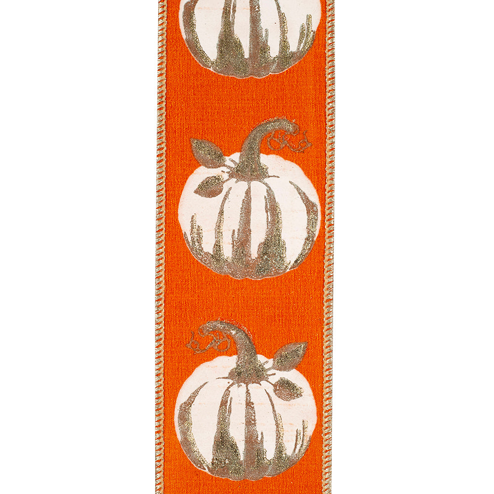 White Pumpkin Ribbon 2.5"