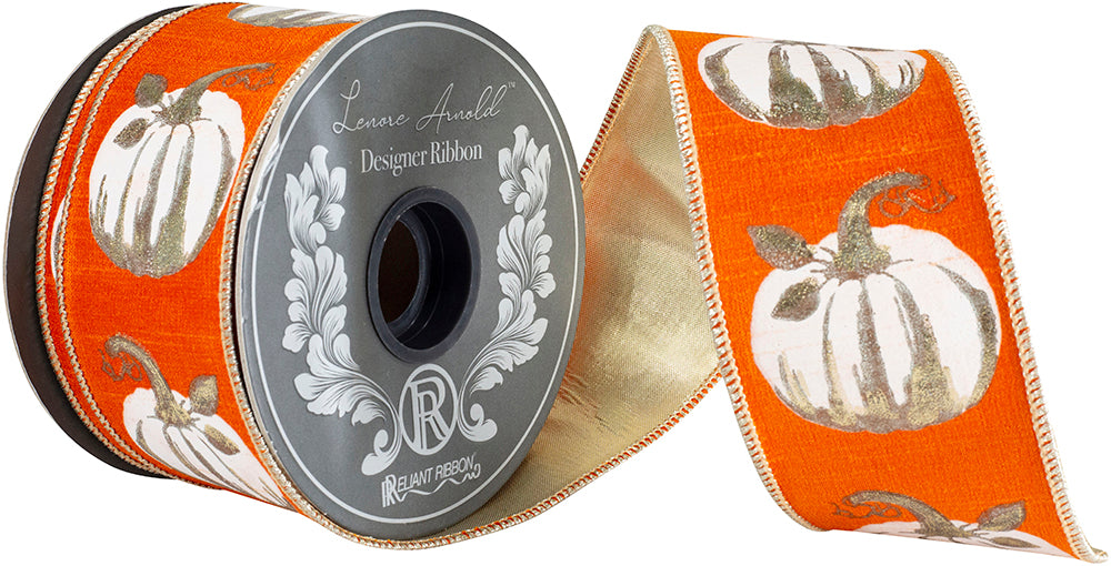 White Pumpkin Ribbon 2.5"