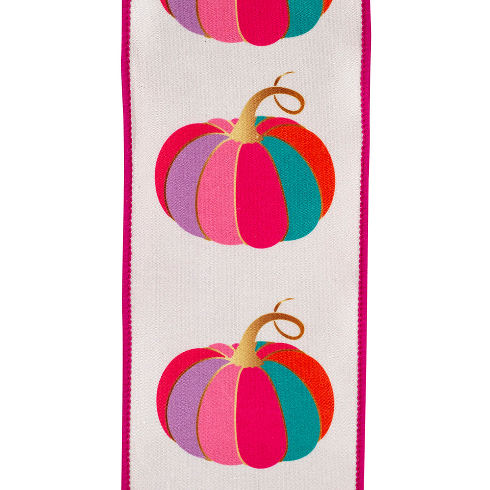 Fuchsia Pumpkin Ribbon 4"