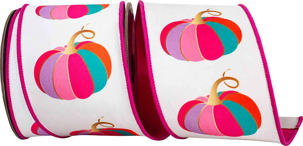 Fuchsia Pumpkin Ribbon 4"