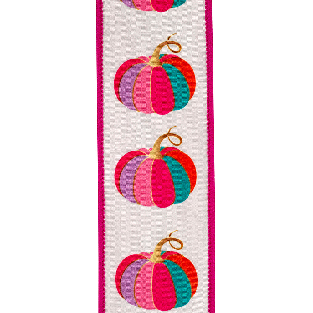 Fuchsia Pumpkin Ribbon 2.5"