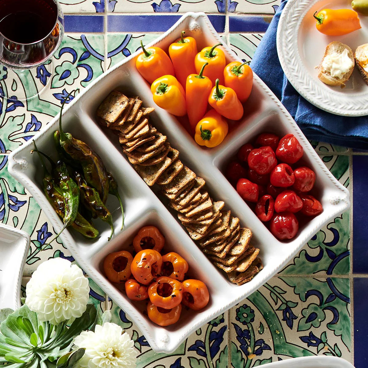 Berry & Thread  Appetizer Platter - Whitewash