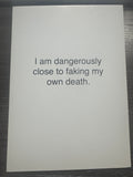 Faking My Own Death Card