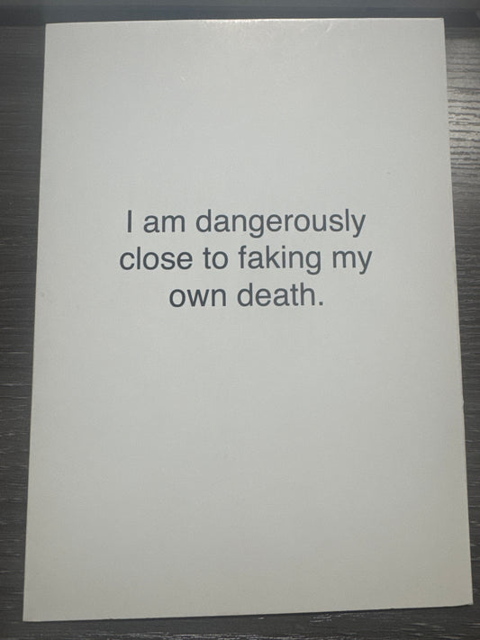 Faking My Own Death Card