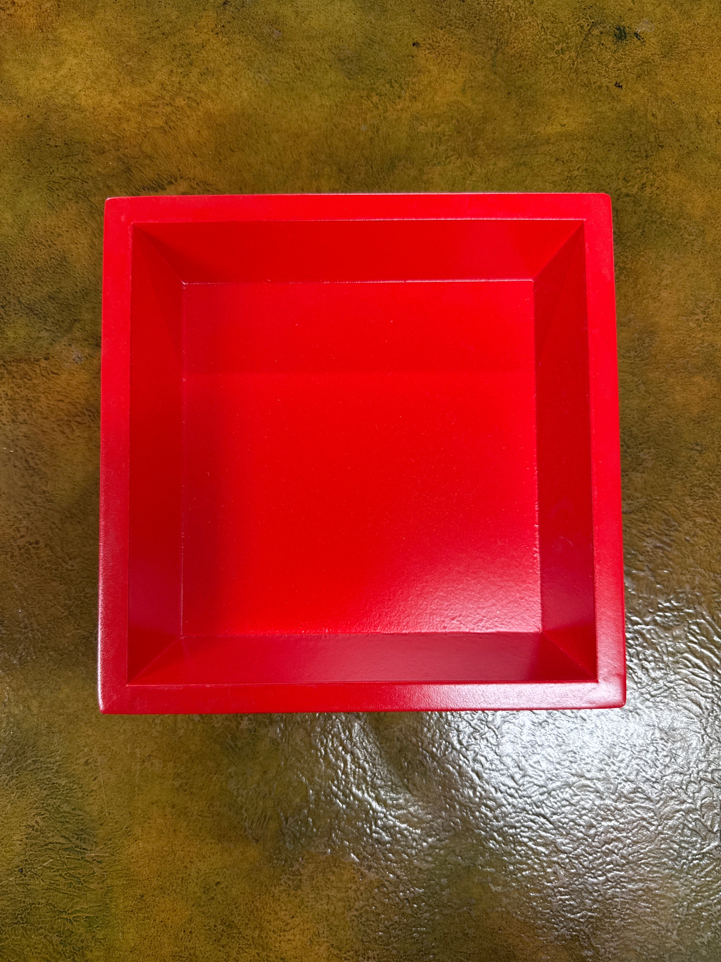 Red Cocktail Napkin Tray
