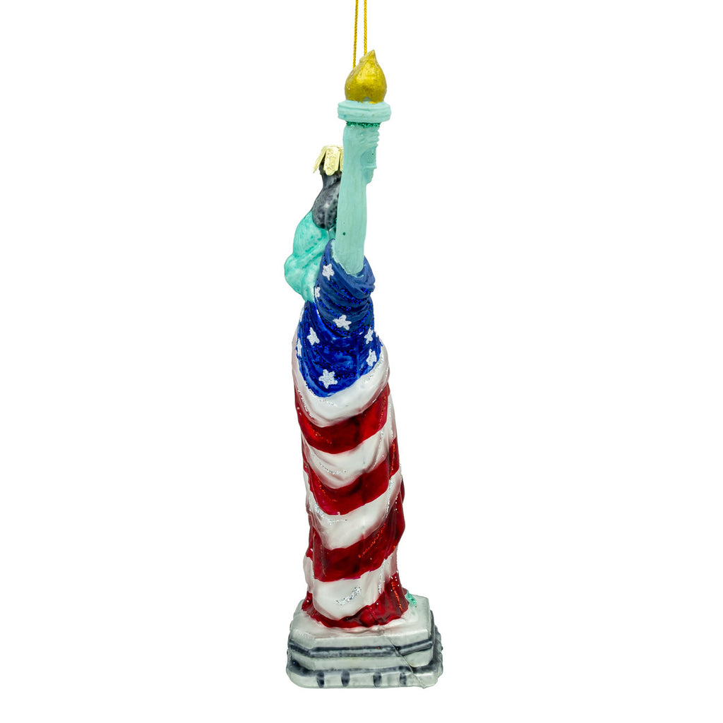Glass America 250th Statue of Liberty Ornament