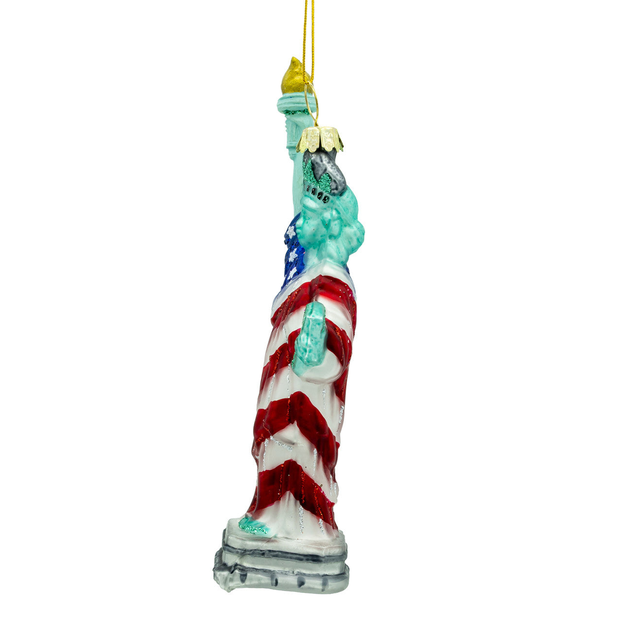 Glass America 250th Statue of Liberty Ornament