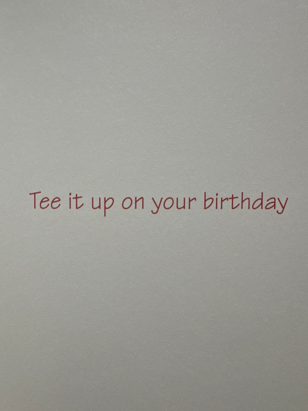 Golf Birthday Cake Card