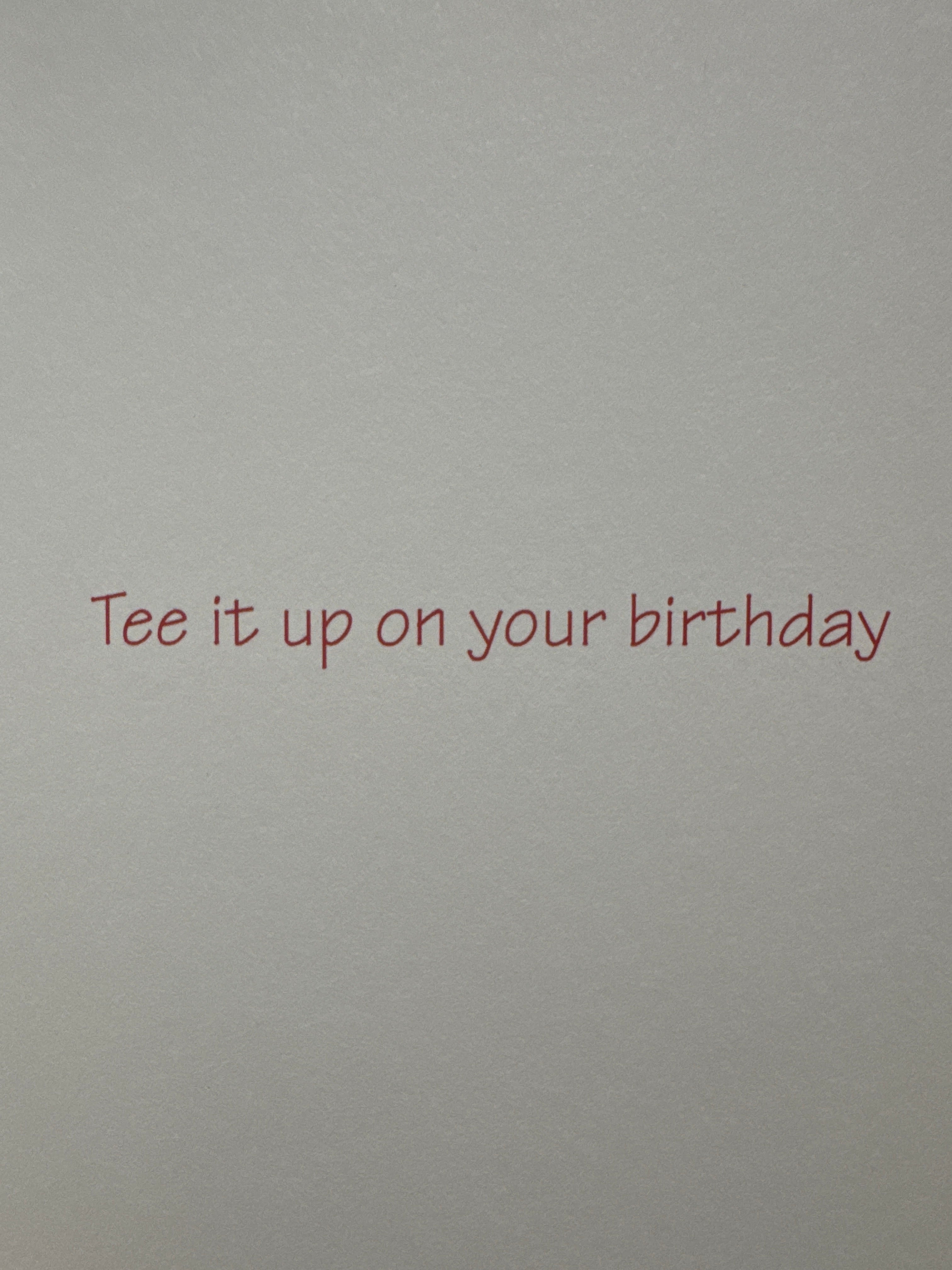 Golf Birthday Cake Card