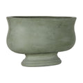 Elanor Decorative Concrete Bowl with Pedestal Base, Sage Green