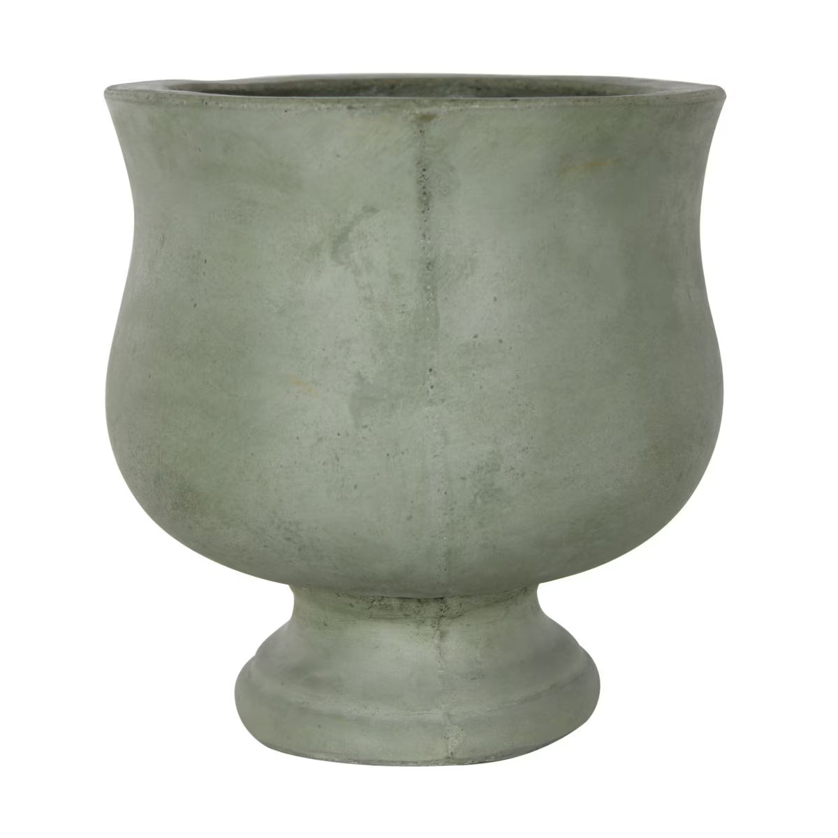 Elanor Decorative Concrete Bowl with Pedestal Base, Sage Green