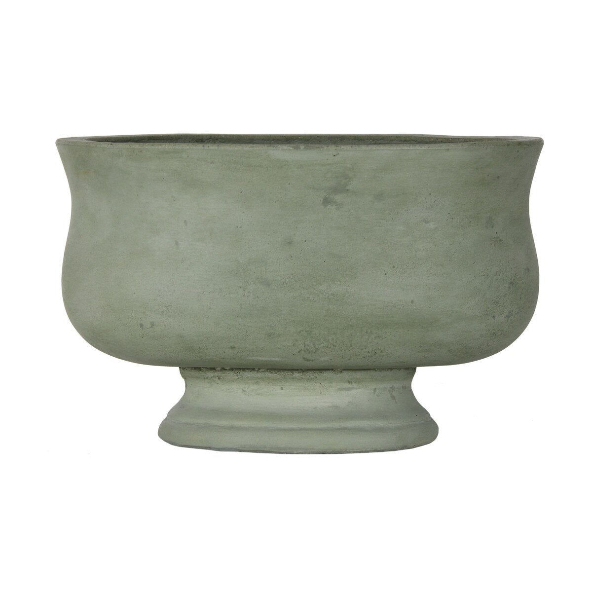 Elanor Decorative Concrete Bowl with Pedestal Base, Sage Green