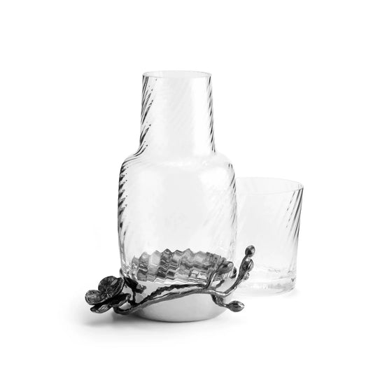 Black Orchid Bedside Carafe with Tumbler