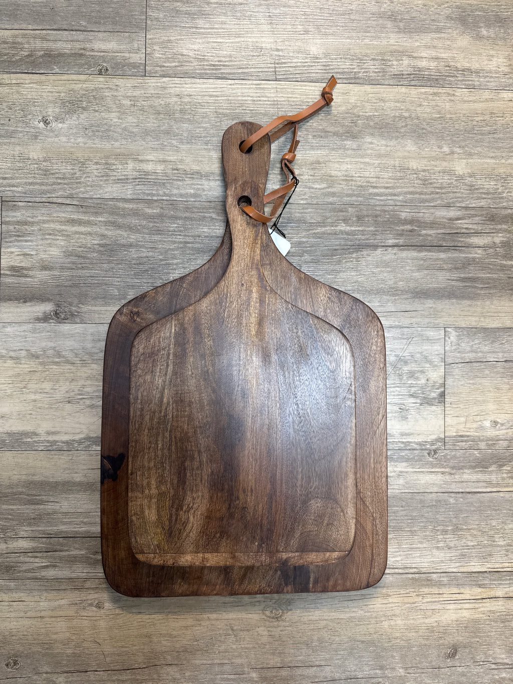 Large Square Wood Cutting Board w/ Handle