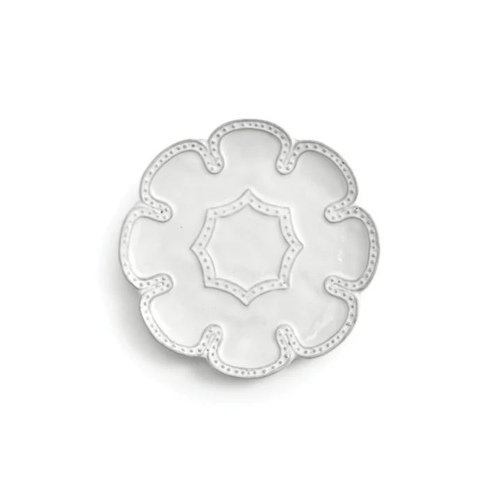 Bella Bianca Beaded Lace Bread/Canape Plate