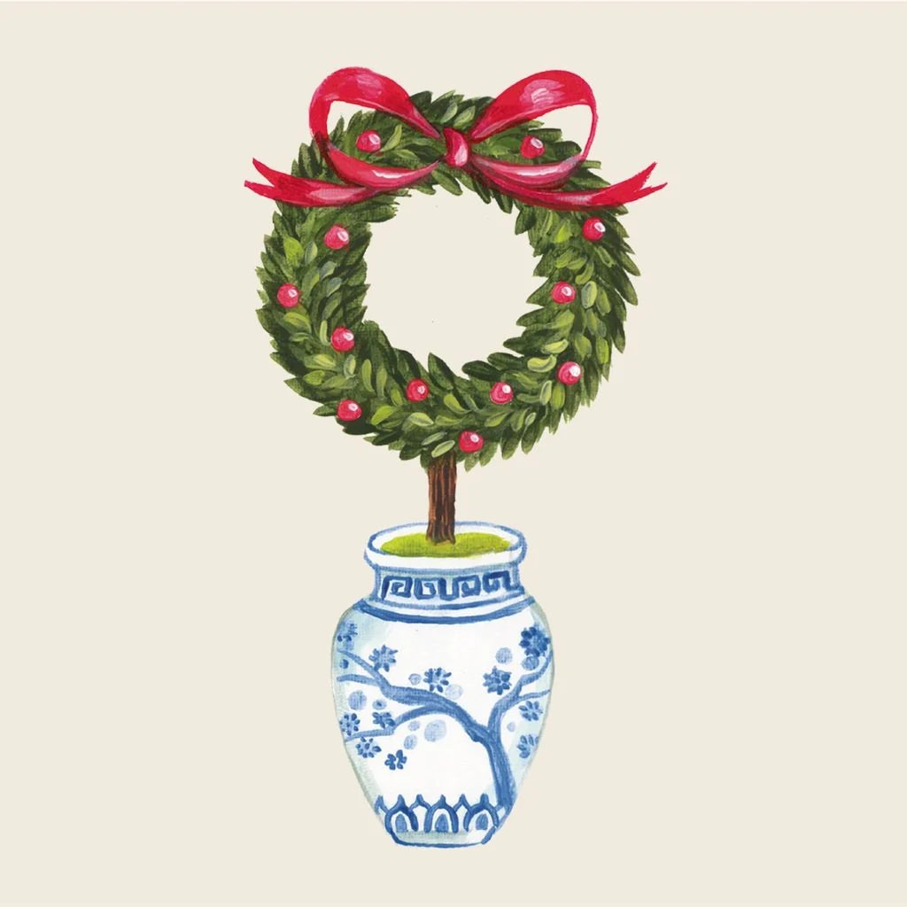 Holiday Topiary Cocktail Napkin