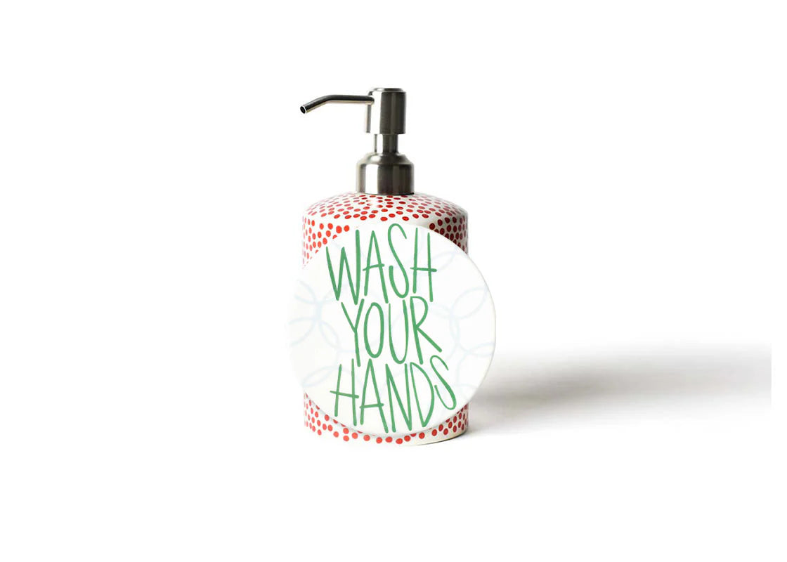 Red Small Dot Mini Cylinder Soap Pump