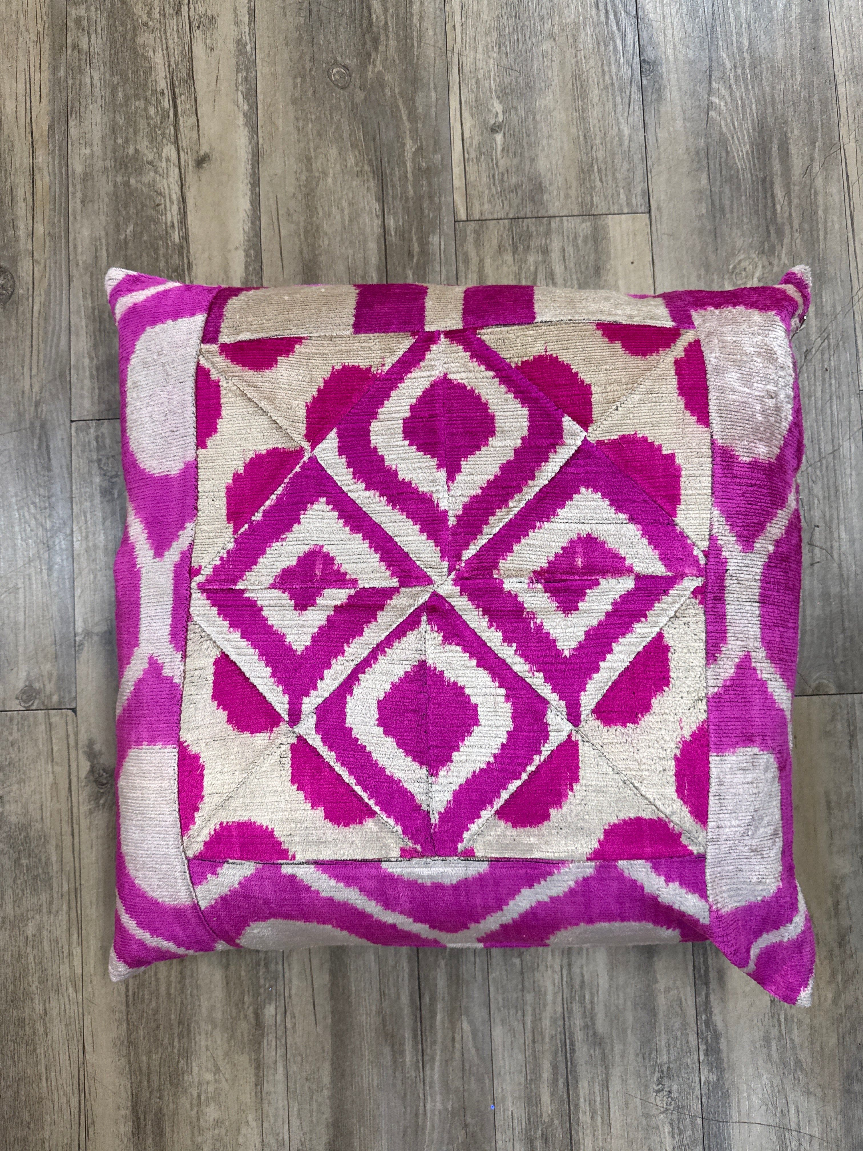 Pink & White Pillow 20x20