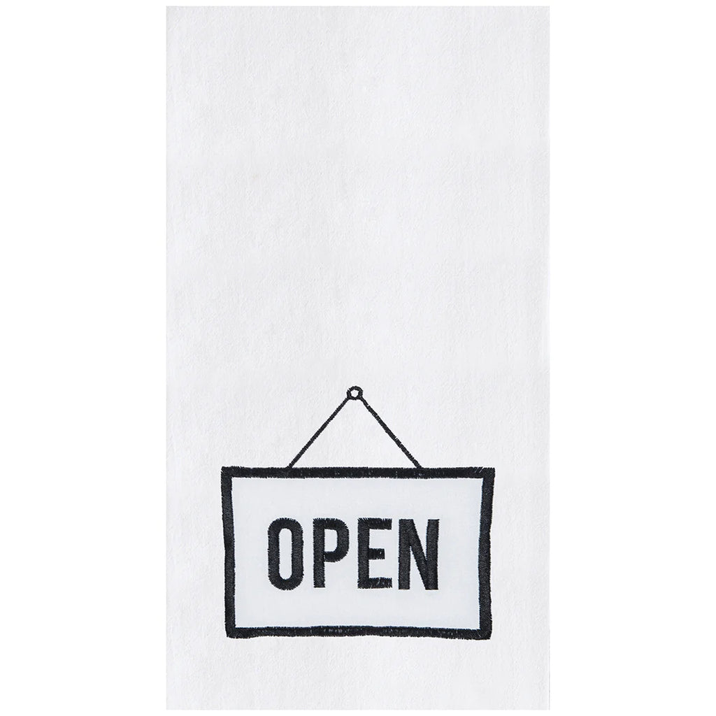Double Sided Open/Closed Flour Sack Kitchen Towel
