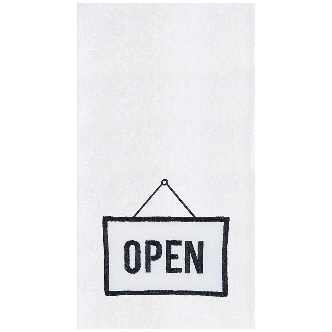 Double Sided Open/Closed Flour Sack Kitchen Towel