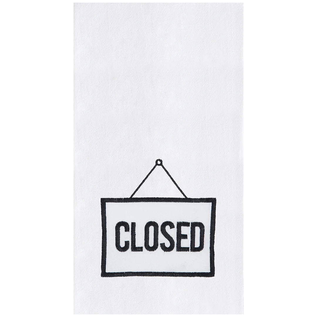 Double Sided Open/Closed Flour Sack Kitchen Towel
