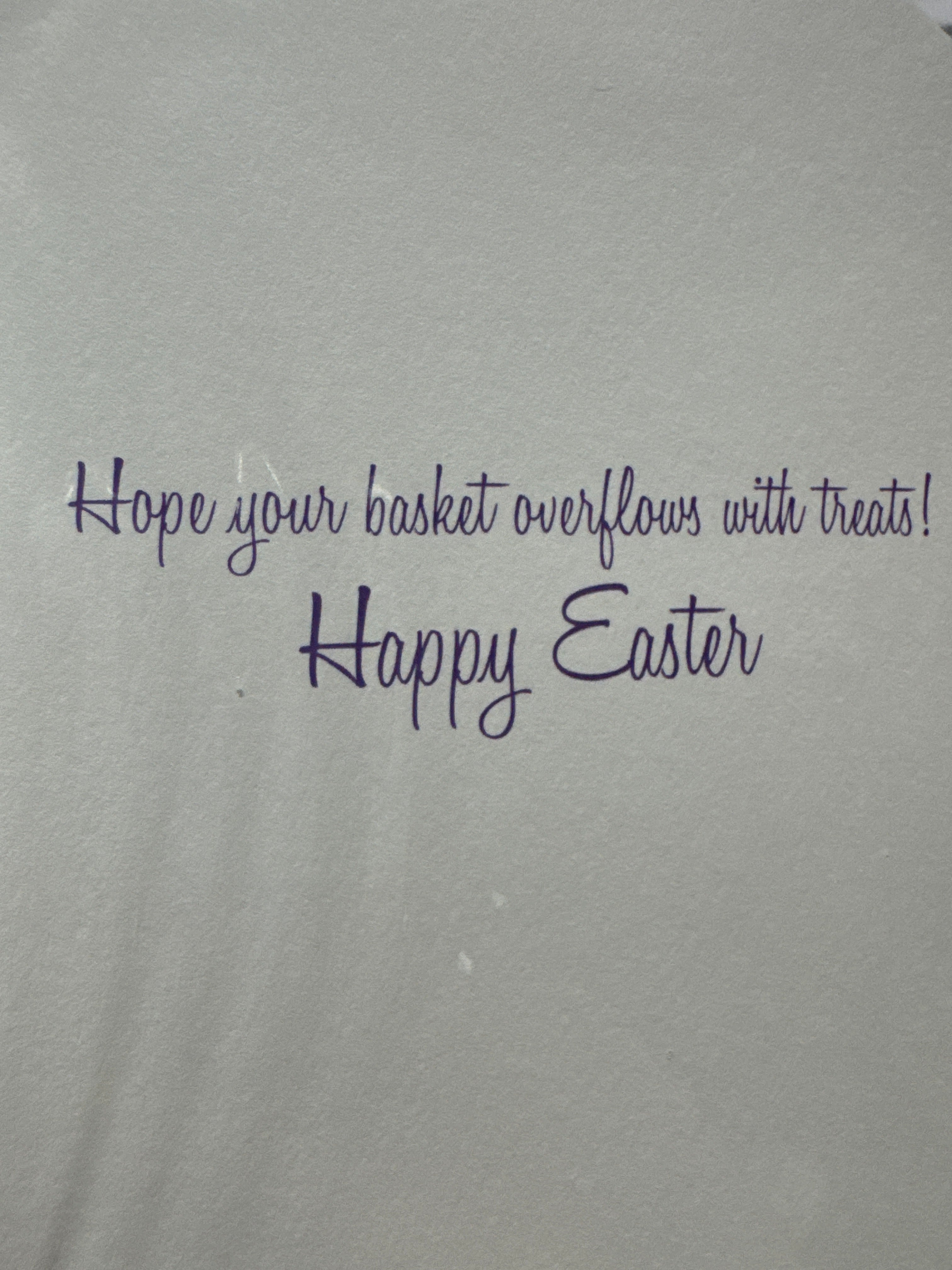 Chocolate Bunny Easter Basket Card