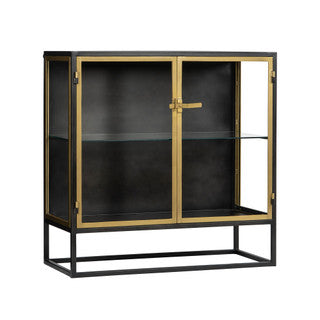 Iron And Glass 2 Door Accent Cabinet