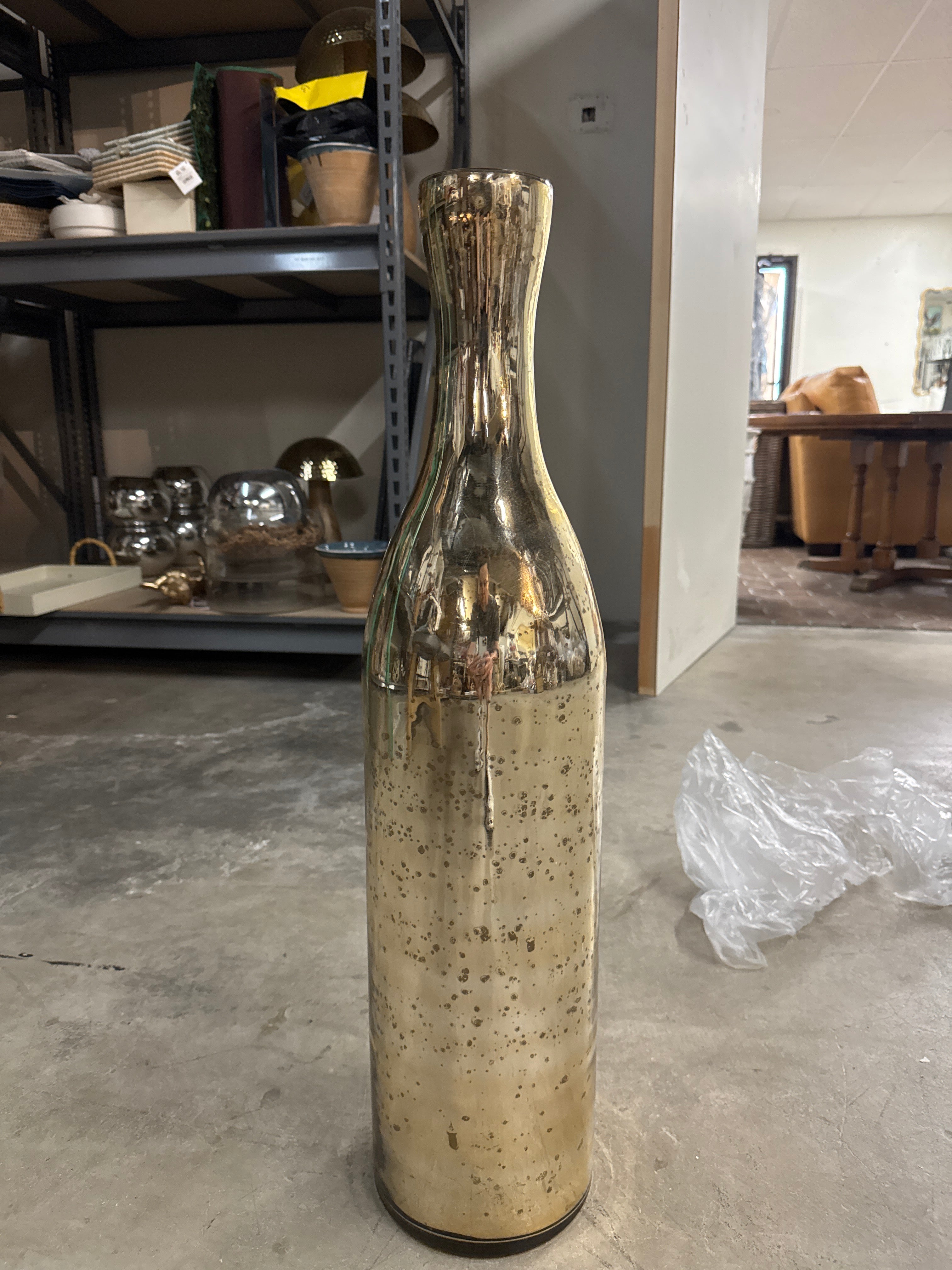 Tobacco Glass Vase 29.5x7