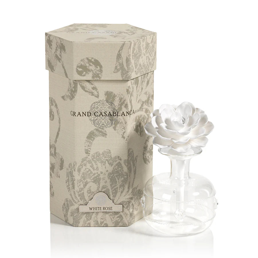 Magnolia Petals White Rose Grand Casablanca Porcelain Diffuser