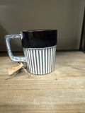 Ribbed Black Mug