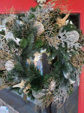 Holiday Shell Wreath 24"