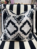 Cream and Black Pillow 20x20
